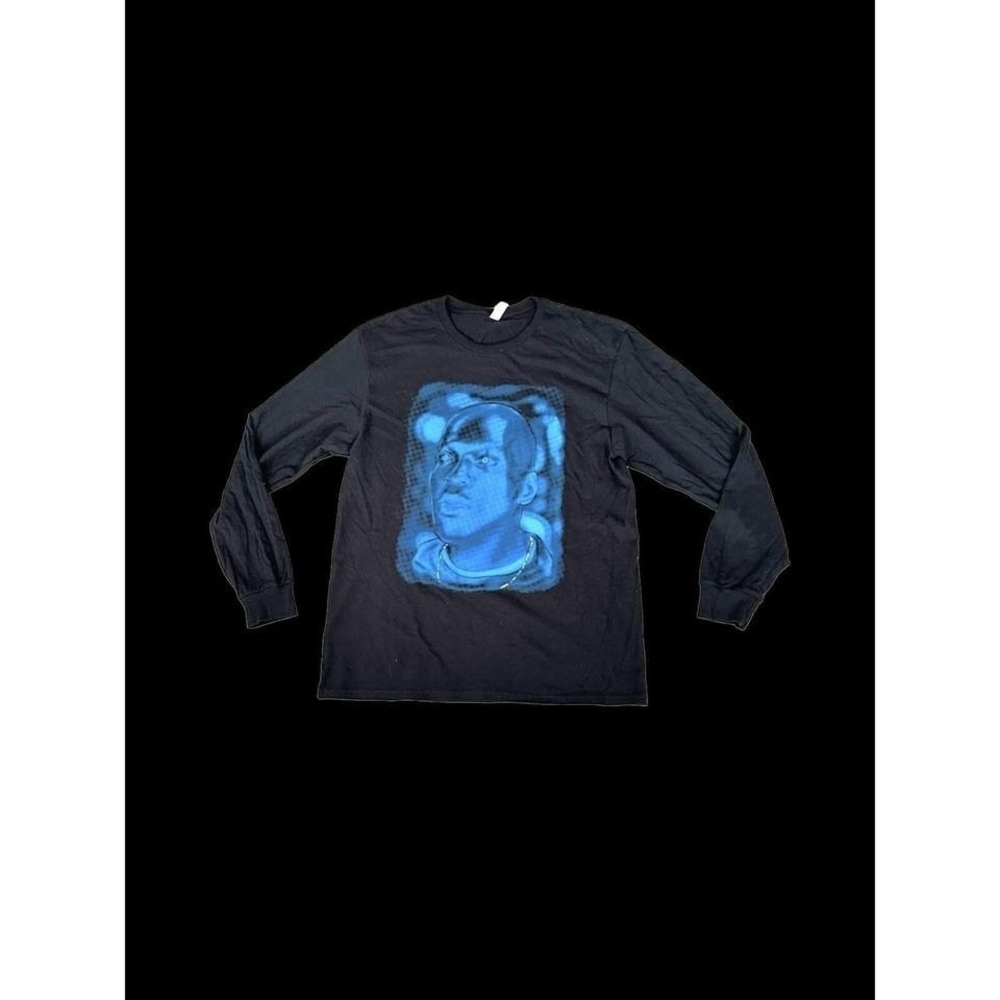 90's Russell DMX Long Sleeve Shirt Large Black Belly‎ Movie Graphic Rap Tee Y2K